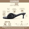 image:imageCUSHIONAIRE Quiz Kitten Heels for Women Strappy Heeled Sandals with Cushioned Footbed Slip On Open Toe SandalBlack