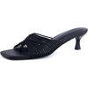 image:imageCUSHIONAIRE Quiz Kitten Heels for Women Strappy Heeled Sandals with Cushioned Footbed Slip On Open Toe SandalBlack