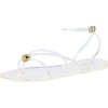 image:imageCUSHIONAIRE Vita Jelly Sandals for Women Casual Lightweight Womens Strappy Sandals with Adjustable Buckle Strap and Gold Hardware AccentClear