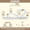 image:imageCUSHIONAIRE Vita Jelly Sandals for Women Casual Lightweight Womens Strappy Sandals with Adjustable Buckle Strap and Gold Hardware AccentClear