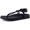 image:imageCUSHIONAIRE Era Rope Thong Strappy Sandals for Women Flat Minimalist Sandals Women Footwear with Adjustable Ankle SupportBlack