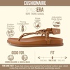 image:imageCUSHIONAIRE Era Rope Thong Strappy Sandals for Women Flat Minimalist Sandals Women Footwear with Adjustable Ankle SupportCognac