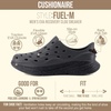 image:imageCUSHIONAIRE Fuel EVA Recovery Shoes for Men Lightweight Slip On Waterproof Sneaker Clogs with Cushioned Footbed and Ventilated DesignCharcoalBlack