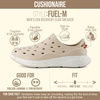 image:imageCUSHIONAIRE Fuel EVA Recovery Shoes for Men Lightweight Slip On Waterproof Sneaker Clogs with Cushioned Footbed and Ventilated DesignKhakiOff White