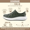 image:imageCUSHIONAIRE Fuel EVA Recovery Shoes for Men Lightweight Slip On Waterproof Sneaker Clogs with Cushioned Footbed and Ventilated DesignOliveOff White