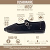 image:imageCUSHIONAIRE Missy Mary Jane Ballet Flats for Women Breathable Lightweight Womens Flats with Adjustable Buckle and Cushioned Memory FoamBlack