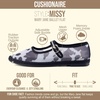 image:imageCUSHIONAIRE Missy Mary Jane Ballet Flats for Women Breathable Lightweight Womens Flats with Adjustable Buckle and Cushioned Memory FoamBlackCow