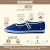 image:imageCUSHIONAIRE Missy Mary Jane Ballet Flats for Women Breathable Lightweight Womens Flats with Adjustable Buckle and Cushioned Memory FoamBlueBlue