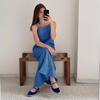 image:imageCUSHIONAIRE Missy Mary Jane Ballet Flats for Women Breathable Lightweight Womens Flats with Adjustable Buckle and Cushioned Memory FoamBlueBlue