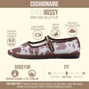 image:imageCUSHIONAIRE Missy Mary Jane Ballet Flats for Women Breathable Lightweight Womens Flats with Adjustable Buckle and Cushioned Memory FoamBrownCow