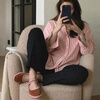 image:imageCUSHIONAIRE Missy Mary Jane Ballet Flats for Women Breathable Lightweight Womens Flats with Adjustable Buckle and Cushioned Memory FoamBrownPink