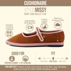 image:imageCUSHIONAIRE Missy Mary Jane Ballet Flats for Women Breathable Lightweight Womens Flats with Adjustable Buckle and Cushioned Memory FoamBrownPink