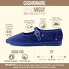 image:imageCUSHIONAIRE Missy Mary Jane Ballet Flats for Women Breathable Lightweight Womens Flats with Adjustable Buckle and Cushioned Memory FoamNavyBlue