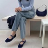 image:imageCUSHIONAIRE Missy Mary Jane Ballet Flats for Women Breathable Lightweight Womens Flats with Adjustable Buckle and Cushioned Memory FoamNavyBlue
