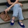 image:imageCUSHIONAIRE Missy Mary Jane Ballet Flats for Women Breathable Lightweight Womens Flats with Adjustable Buckle and Cushioned Memory FoamNavyBlue