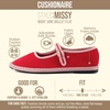 image:imageCUSHIONAIRE Missy Mary Jane Ballet Flats for Women Breathable Lightweight Womens Flats with Adjustable Buckle and Cushioned Memory FoamRedPink