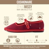 image:imageCUSHIONAIRE Missy Mary Jane Ballet Flats for Women Breathable Lightweight Womens Flats with Adjustable Buckle and Cushioned Memory FoamRedRed