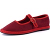 image:imageCUSHIONAIRE Missy Mary Jane Ballet Flats for Women Breathable Lightweight Womens Flats with Adjustable Buckle and Cushioned Memory FoamRedRed