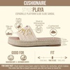 image:imageCUSHIONAIRE Playa Espadrille Platform Sandals for Women Decorative Shell Embellishment and Boho Woven Detail Womens SlidesNatural