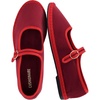 image:imageCUSHIONAIRE Missy Mary Jane Ballet Flats for Women Breathable Lightweight Womens Flats with Adjustable Buckle and Cushioned Memory FoamRedRed