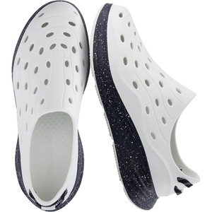 image:imageCUSHIONAIRE Fuel EVA Recovery Shoes for Men Lightweight Slip On Waterproof Sneaker Clogs with Cushioned Footbed and Ventilated DesignIvoryBlack