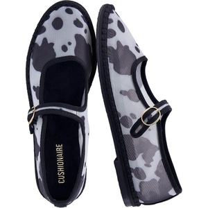 image:imageCUSHIONAIRE Missy Mary Jane Ballet Flats for Women Breathable Lightweight Womens Flats with Adjustable Buckle and Cushioned Memory FoamBlackCow
