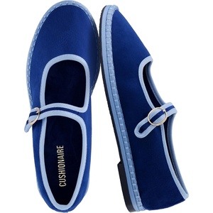 image:imageCUSHIONAIRE Missy Mary Jane Ballet Flats for Women Breathable Lightweight Womens Flats with Adjustable Buckle and Cushioned Memory FoamBlueBlue