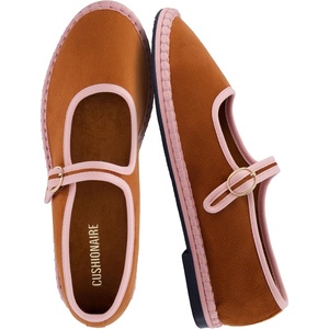 image:imageCUSHIONAIRE Missy Mary Jane Ballet Flats for Women Breathable Lightweight Womens Flats with Adjustable Buckle and Cushioned Memory FoamBrownPink