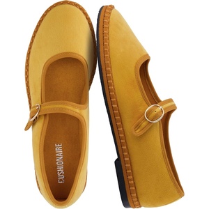 image:imageCUSHIONAIRE Missy Mary Jane Ballet Flats for Women Breathable Lightweight Womens Flats with Adjustable Buckle and Cushioned Memory FoamMustardBrown