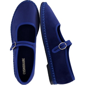 image:imageCUSHIONAIRE Missy Mary Jane Ballet Flats for Women Breathable Lightweight Womens Flats with Adjustable Buckle and Cushioned Memory FoamNavyBlue
