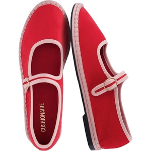 image:imageCUSHIONAIRE Missy Mary Jane Ballet Flats for Women Breathable Lightweight Womens Flats with Adjustable Buckle and Cushioned Memory FoamRedPink