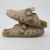 image:imageCUSHIONAIRE Bronco Slip On Mule Womens Shoes  Genuine Suede Leather Clogs with Adjustable Buckle and Studded Detailing Stylish Fall Shoes for WomenBiscuit