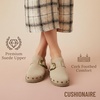 image:imageCUSHIONAIRE Bronco Slip On Mule Womens Shoes  Genuine Suede Leather Clogs with Adjustable Buckle and Studded Detailing Stylish Fall Shoes for WomenBiscuit