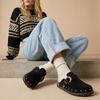 image:imageCUSHIONAIRE Bronco Slip On Mule Womens Shoes  Genuine Suede Leather Clogs with Adjustable Buckle and Studded Detailing Stylish Fall Shoes for WomenBlack
