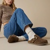 image:imageCUSHIONAIRE Bronco Slip On Mule Womens Shoes  Genuine Suede Leather Clogs with Adjustable Buckle and Studded Detailing Stylish Fall Shoes for WomenBrown
