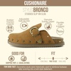 image:imageCUSHIONAIRE Bronco Slip On Mule Womens Shoes  Genuine Suede Leather Clogs with Adjustable Buckle and Studded Detailing Stylish Fall Shoes for WomenChestnut