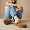 image:imageCUSHIONAIRE Bronco Slip On Mule Womens Shoes  Genuine Suede Leather Clogs with Adjustable Buckle and Studded Detailing Stylish Fall Shoes for WomenChestnut