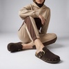 image:imageCUSHIONAIRE Bronco Slip On Mule Womens Shoes  Genuine Suede Leather Clogs with Adjustable Buckle and Studded Detailing Stylish Fall Shoes for WomenChocolate