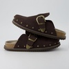 image:imageCUSHIONAIRE Bronco Slip On Mule Womens Shoes  Genuine Suede Leather Clogs with Adjustable Buckle and Studded Detailing Stylish Fall Shoes for WomenChocolate