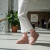 image:imageCUSHIONAIRE Hip3 Genuine Suede Leather Ankle Boots for Women  Pull On Cozy Faux Fur Boots Womens Shoes with Comfortable Memory FoamPink Genuine Suede