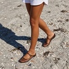 image:imageCUSHIONAIRE Java Casual Womens Jelly Flats with Adjustable Strap Closed Toe Mary Janes Mule Design Waterproof Jelly Sandals for WomenChocolate
