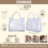 image:imageCUSHIONAIRE Kizzy Clear Jelly Tote Bags for Women Lightweight Waterproof Beach Purse with Open Top and Lattice CutoutClear