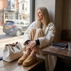 image:imageCUSHIONAIRE Ollie Cozy Genuine Suede Clogs for Women Comfortable SlipOn Mule Loafers with Faux Fur Lining Memory Foam Cushioning and Durable Rubber SoleChestnut