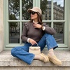 image:imageCUSHIONAIRE Ollie Cozy Genuine Suede Clogs for Women Comfortable SlipOn Mule Loafers with Faux Fur Lining Memory Foam Cushioning and Durable Rubber SoleBiscuit