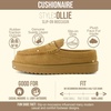 image:imageCUSHIONAIRE Ollie Cozy Genuine Suede Clogs for Women Comfortable SlipOn Mule Loafers with Faux Fur Lining Memory Foam Cushioning and Durable Rubber SoleChestnut