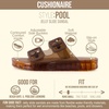 image:imageCUSHIONAIRE Pool Slides for Women Water Resistant Double Buckle Adjustable SlipOn Womens Sandals for Beach Shower Casual WearAmber Smooth