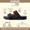 image:imageCUSHIONAIRE Pool Slides for Women Water Resistant Double Buckle Adjustable SlipOn Womens Sandals for Beach Shower Casual WearChocolate