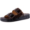 image:imageCUSHIONAIRE Pool Slides for Women Water Resistant Double Buckle Adjustable SlipOn Womens Sandals for Beach Shower Casual WearChocolate