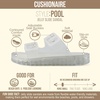 image:imageCUSHIONAIRE Pool Slides for Women Water Resistant Double Buckle Adjustable SlipOn Womens Sandals for Beach Shower Casual WearClear