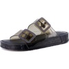 image:imageCUSHIONAIRE Pool Slides for Women Water Resistant Double Buckle Adjustable SlipOn Womens Sandals for Beach Shower Casual WearSmoke